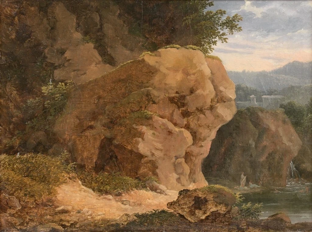 Alexandre Hyacinthe Dunouy - Paesaggio alla Roccia